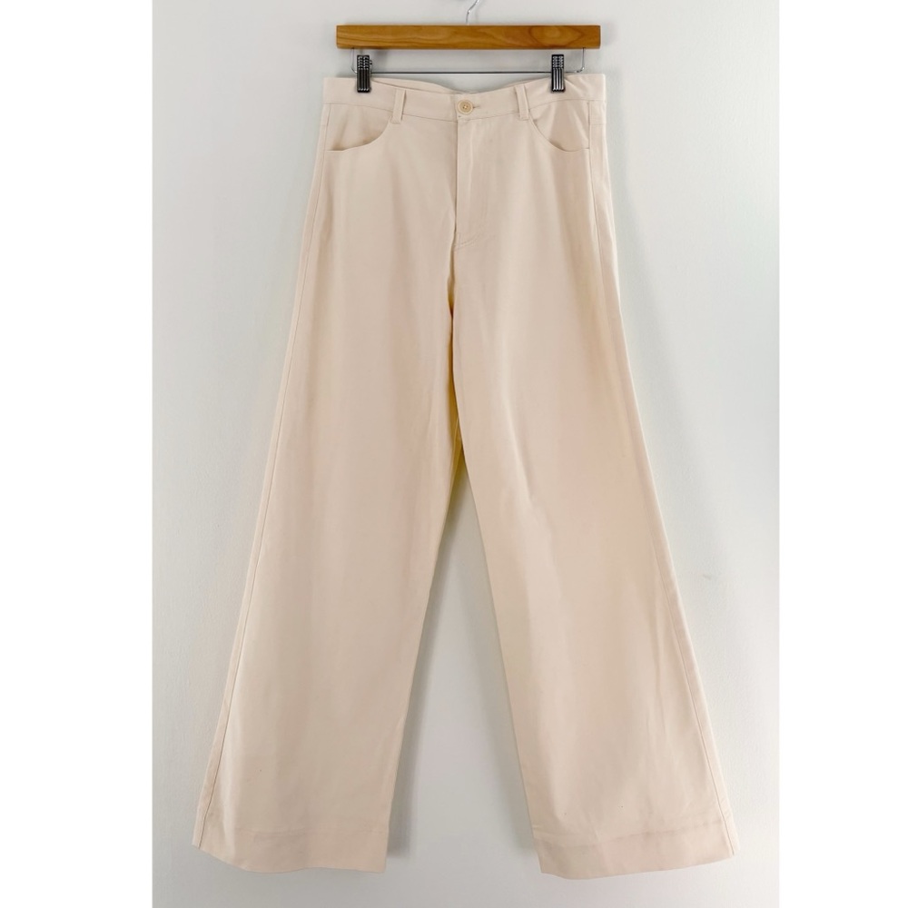Emerson Fry || Cream Wide-Leg Pants‎ Trousers Medium NWT